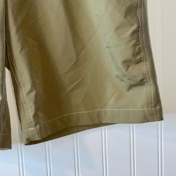 Ariat Tek Shorts Men's 30 Khaki Chino Tech Performance Flat Front Pockets Logo - Picture 5 of 9